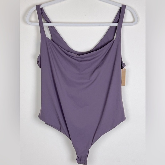 SKIMS | Fits Everybody Square Neck Bodysuit In Plum | 4X - Picture 1 of 8